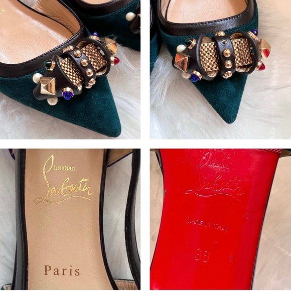 CHRISTIAN LOUBOUTIN Tudor Young Embellished Flats - Picture 9 of 9
